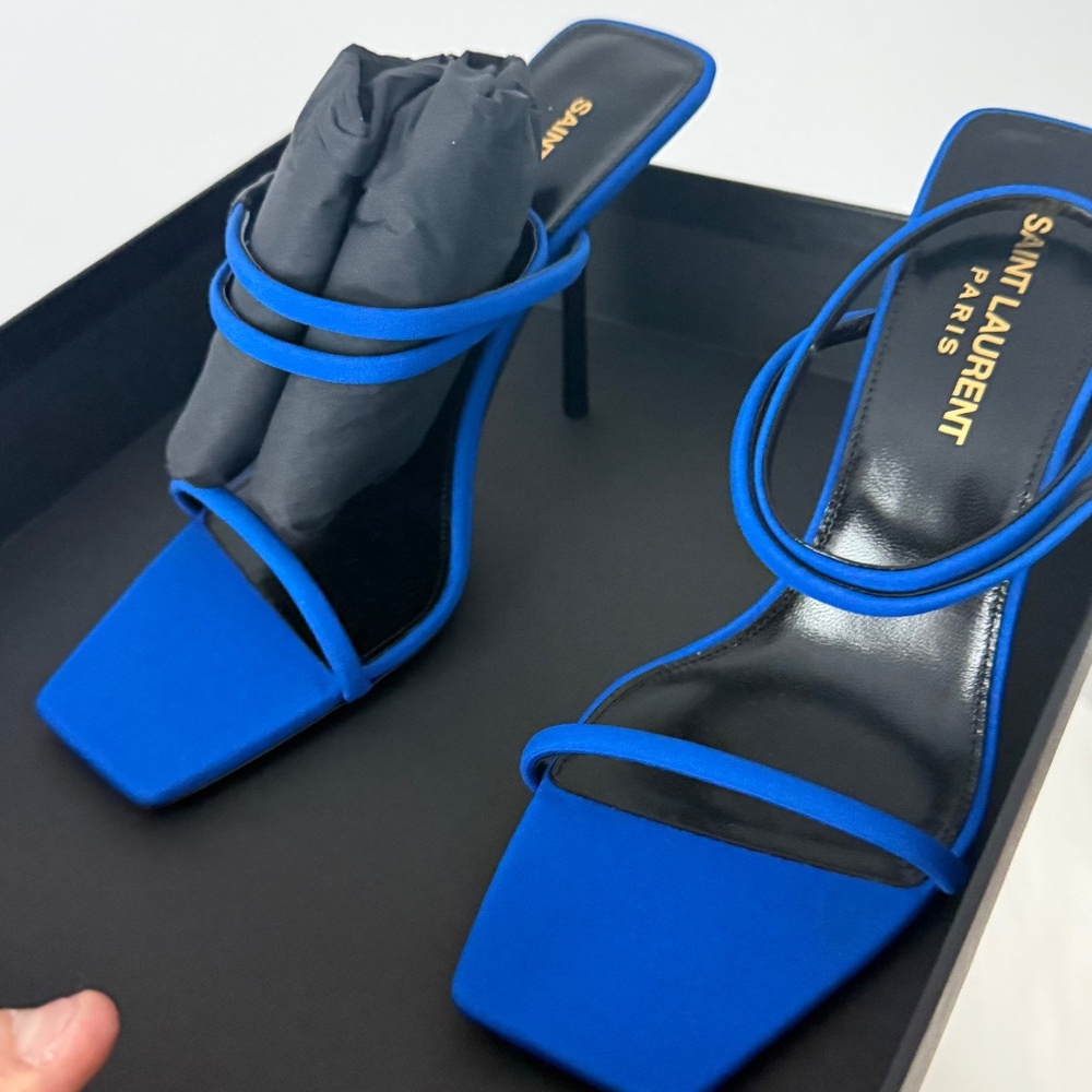 Saint Laurent Blue Leather Heels